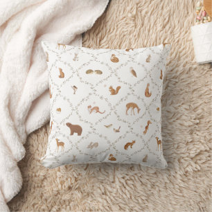 Coussin Ours Lapin Lapereau Renard Animaux de la Forêt Enf