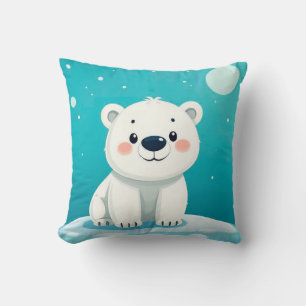 Coussin Ours polaire de dessin animé