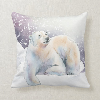 Coussin Ours polaire d'hiver