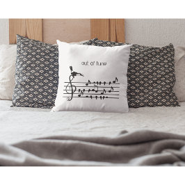 Coussin Out of Tune, toucan rejoignant les oiseaux chanteu