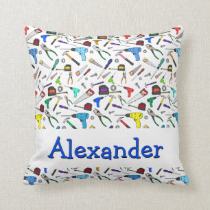 Coussin Outils de bricolage et motif personnalisés de