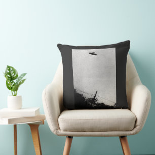 Coussin OVNI Extraterrestre Alien Vaisseau Spatial Top Sec