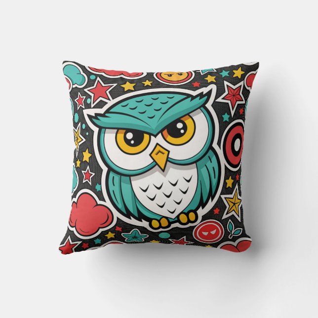 Coussin Owl se demande : (Verso)