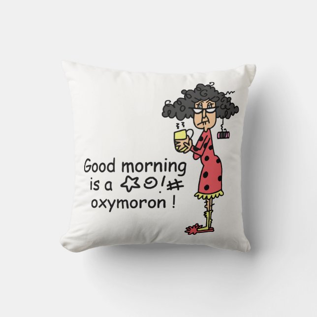 Coussin Oxymoron bonjour (Recto)