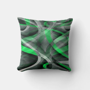 Coussin Pa chic années quatre-vingt Succulente Vert et Gri