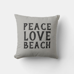 Coussin PAACE LOVE BEACH typographie  