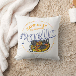 Coussin Paella Snack Vintage Espagne Poêle à Paella Souven