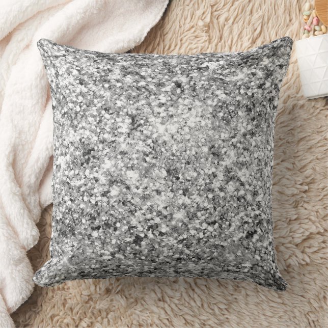 Coussin Pailleté argenté scintillant (Couverture)