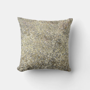 Coussin Paillettes dorées Crackle Moderne Chic Glamour Éti