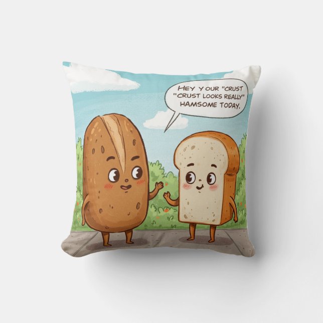 Coussin Pain à la première vue (Pun prévu!) (Recto)