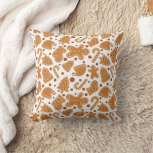 Coussin Pain d'épices Noël Cosy White Home Cadeau