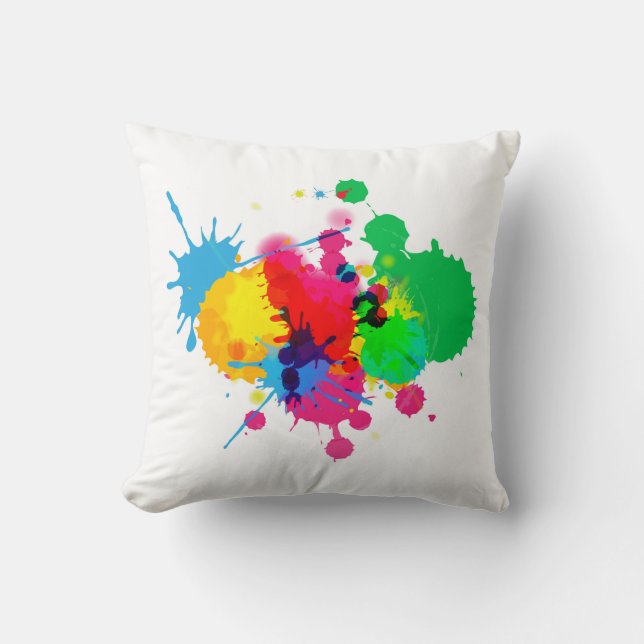Coussin Paint coloré (Recto)