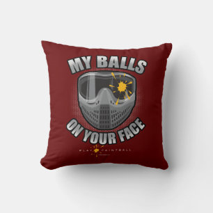 Coussin Paintball sur votre visage Jetez l'oreiller