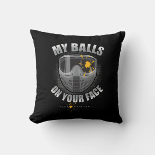 Coussin Paintball sur votre visage Jetez l'oreiller