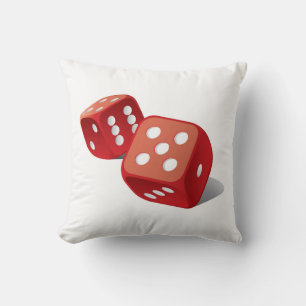 Coussin Paire amusante de dés