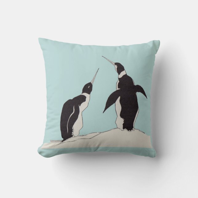 Coussin paire de pingouins (Recto)