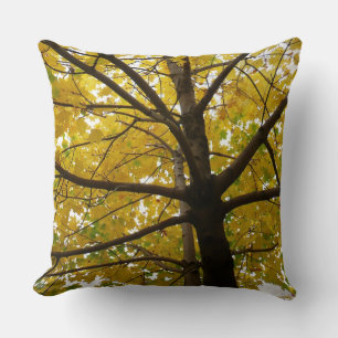 Coussin Paire d'érables jaunes Nature d'automne