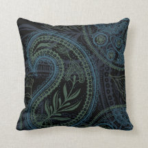 Paisley de turquoise, bleu et vert romantique