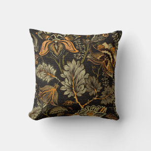 Coussin Paisley floral indien, motif sans couture ethnique