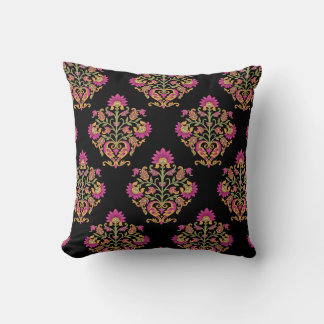 Coussin Paisley floral moghol, design sans soudure.
