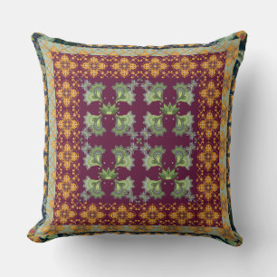 Coussin Paisley Quilt Motif Faux Quilt Style