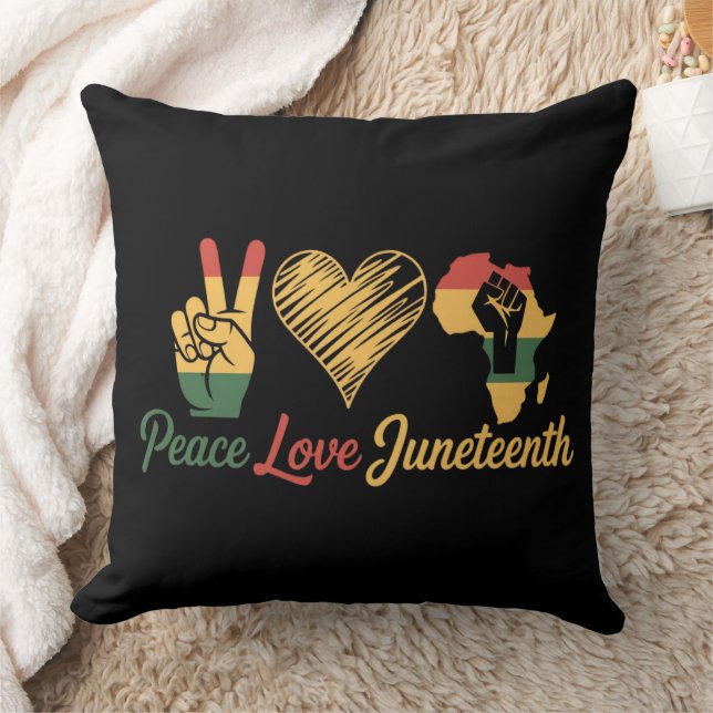 Coussin Paix Amour Juneteenth (Couverture)