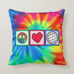 Coussin Paix, amour, volleyball