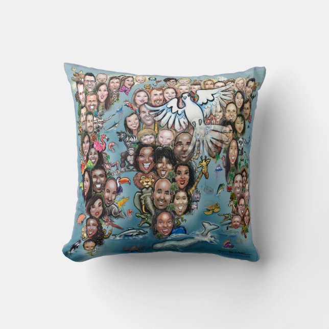 Coussin Paix mondiale (Recto)