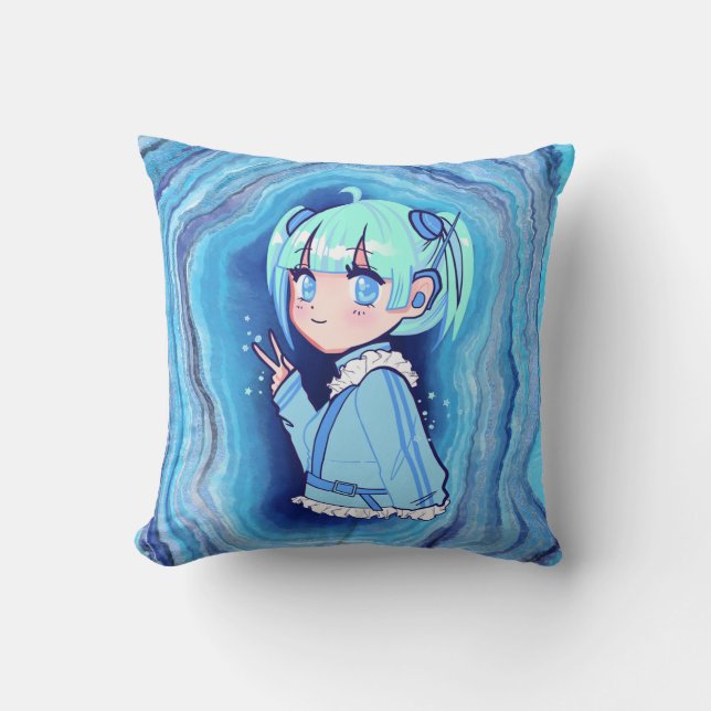 Coussin Paix & Pastels - Anime (Recto)