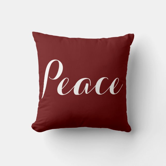 Coussin Paix rouge et blanche (Recto)