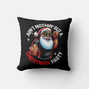 Coussin Pajama de Noël du Père Noël africain-américain