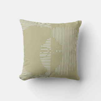 Coussin Pale Green Girl avec lunettes et un grand afro