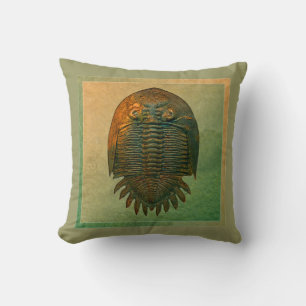 Coussin "Paléo-chic" Neometacanthus Fossil Trilobite