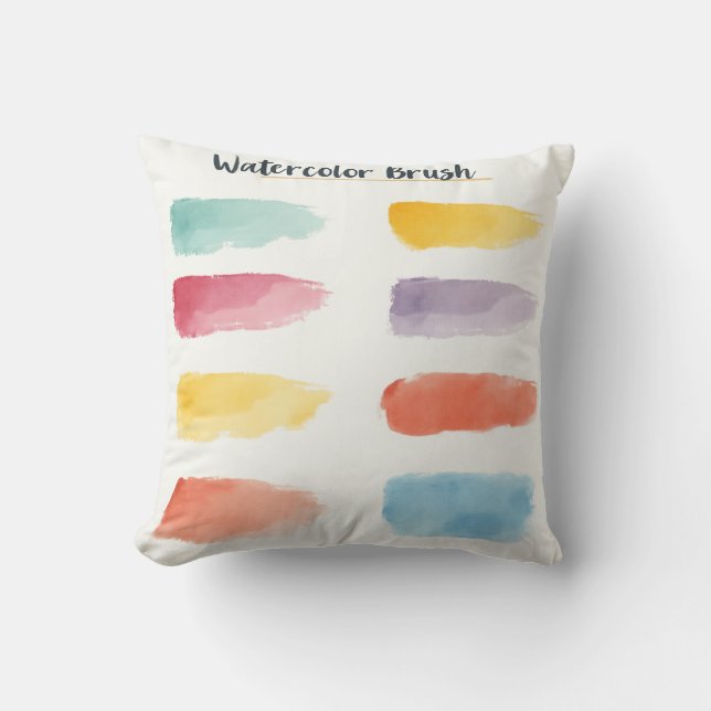 Coussin Palette aquarelle (Recto)