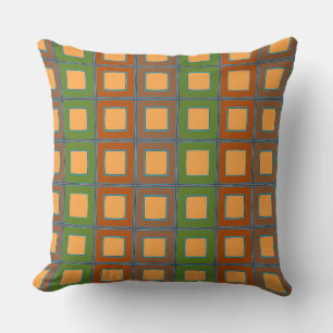 Coussin Palette de couleurs Carrés rétro des années 1970