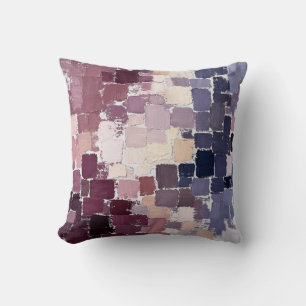 Coussin Palette de couteau naval abstrait moderne violet