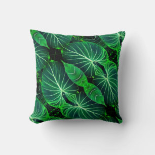 Coussin Palm Leaf, feuillage tropical, forêt tropicale