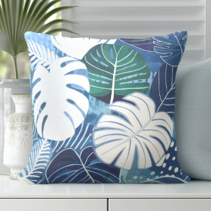Coussin Palm Tropical Feuille Beach House Jeu d'oreiller