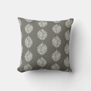 Coussin Palme Côtière Feuille Motif Dusty Olive