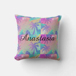 Coussin palme tropicale cool, Extraordinaire, fluorescente