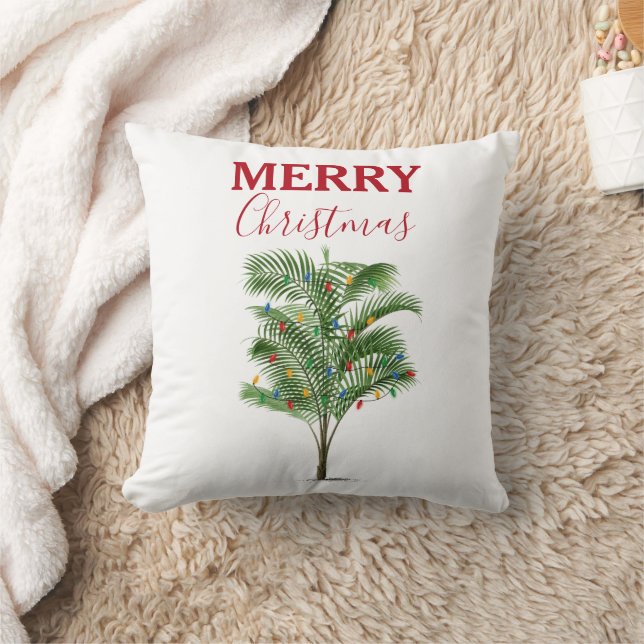 Coussin Palmier Tropical Noël Arbre de Noël (Couverture)