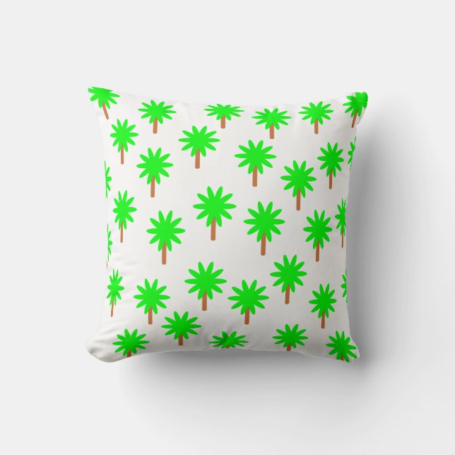 Coussin Palmier vert clair (Recto)