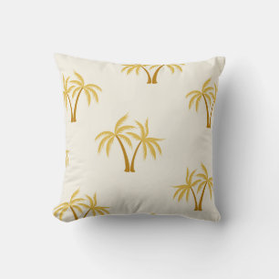 Coussin Palmiers d'or : Textile Tropical.