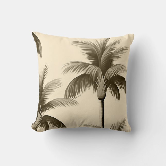 Coussin Palmiers tropicaux Jettent l'oreiller (Recto)