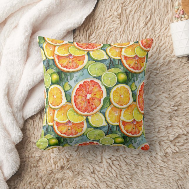 Coussin Pamplemousse, citrons, limons et oranges agrumes (Couverture)