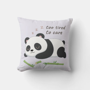 Coussin Panda en mode sommeil – Art d'ours paresseux migno