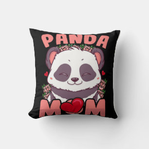 Coussin Panda Maman Cadeau pour le propriétaire Panda Mo
