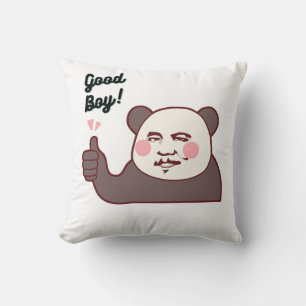 Coussin Panda pouce levé mème drôle