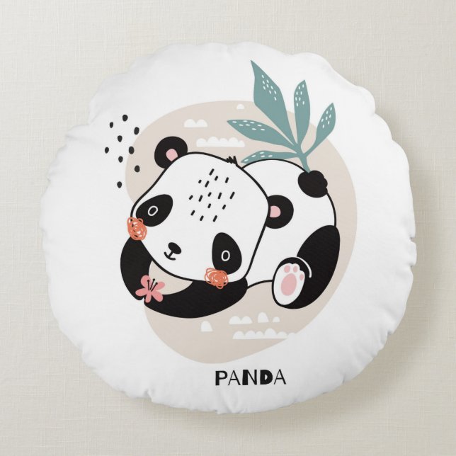 Coussin Panda Round (Devant)
