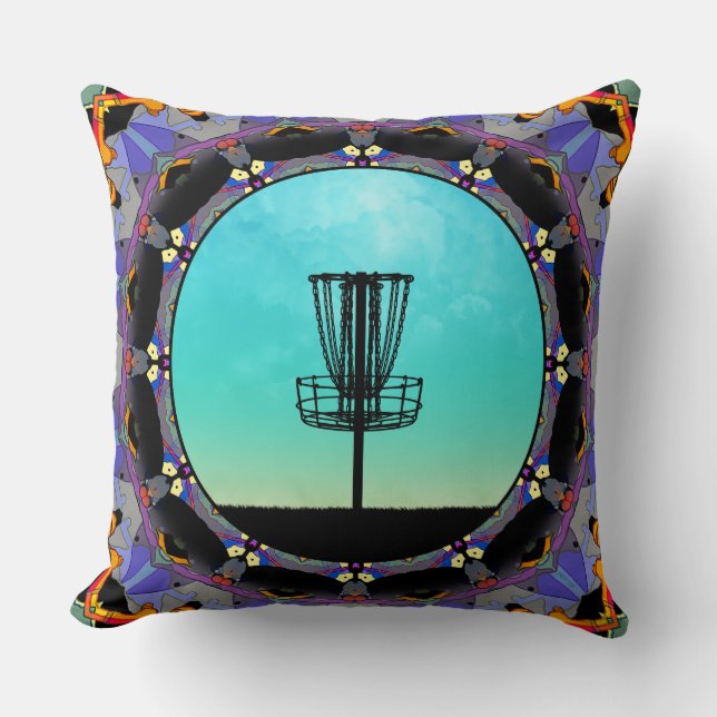 Coussin Panier Abstrait Disk Golf 3 (Recto)